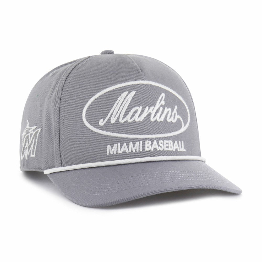 Miami Marlins '47 Foundational Hitch Adjustable Hat - Gray Hats