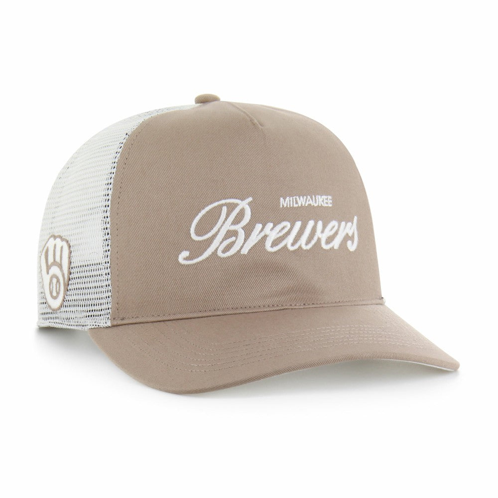 Milwaukee Brewers '47 Foundational Mesh Hitch Adjustable Hat - Brown Hats