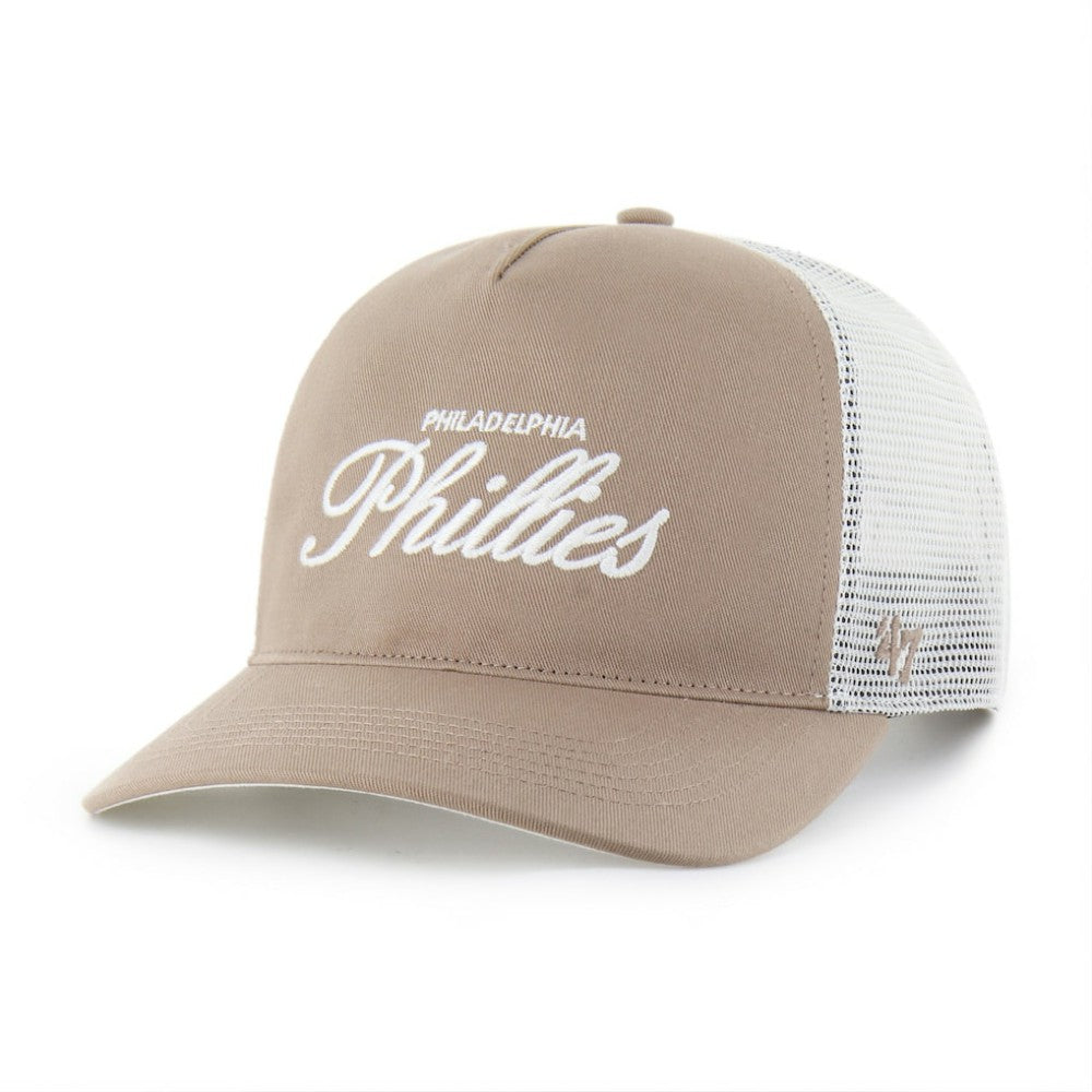 Philadelphia Phillies '47 Foundational Mesh Hitch Adjustable Hat - Brown Hats