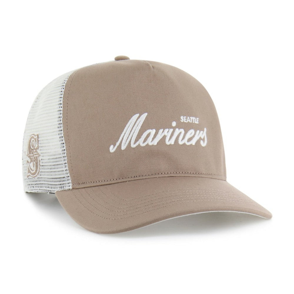 Seattle Mariners '47 Foundational Mesh Hitch Adjustable Hat - Brown Hats