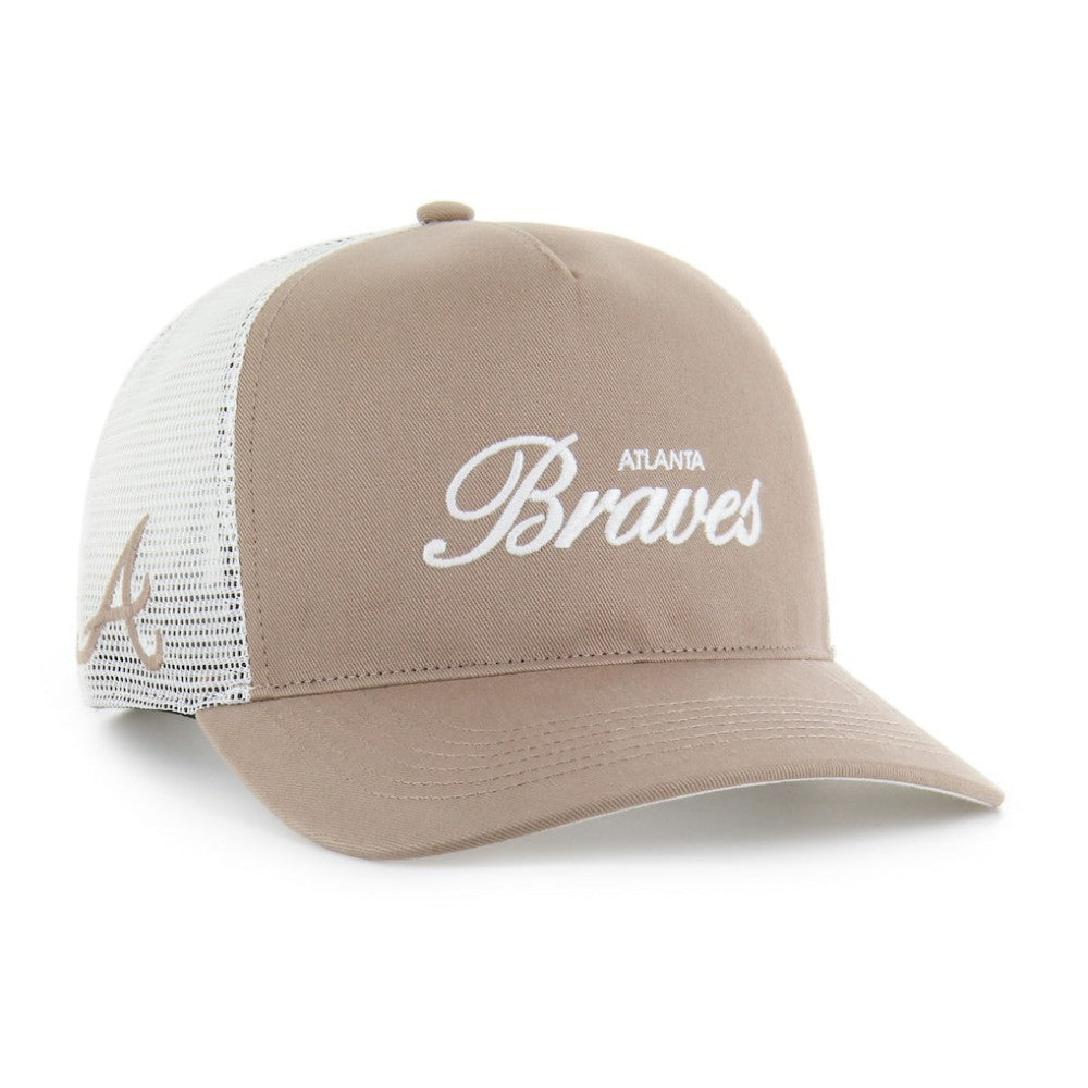 Atlanta Braves '47 Foundational Mesh Hitch Adjustable Hat - Brown Hats