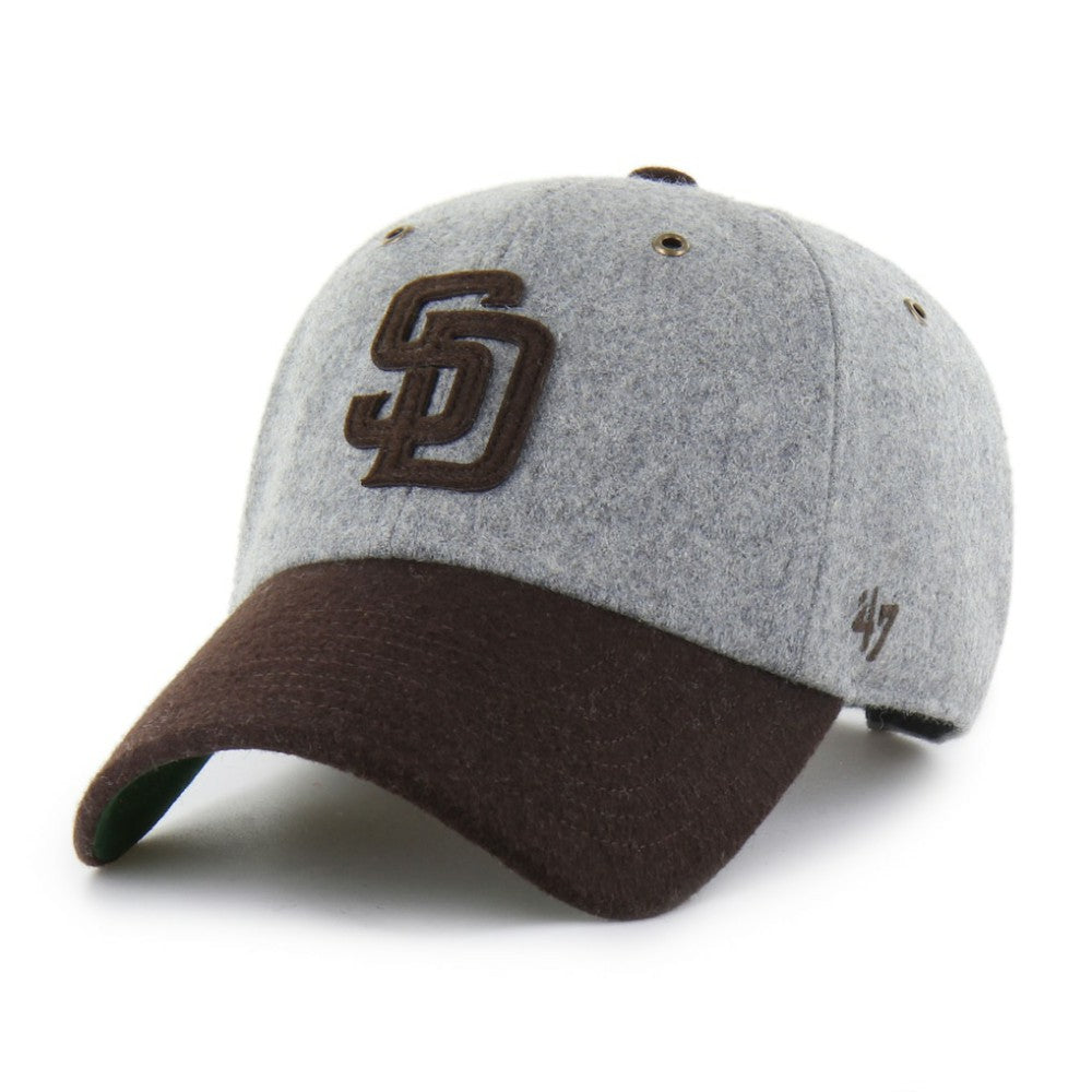 San Diego Padres '47 Golden Age Wool Clean Up Adjustable Hat - Gray/Brown Hats