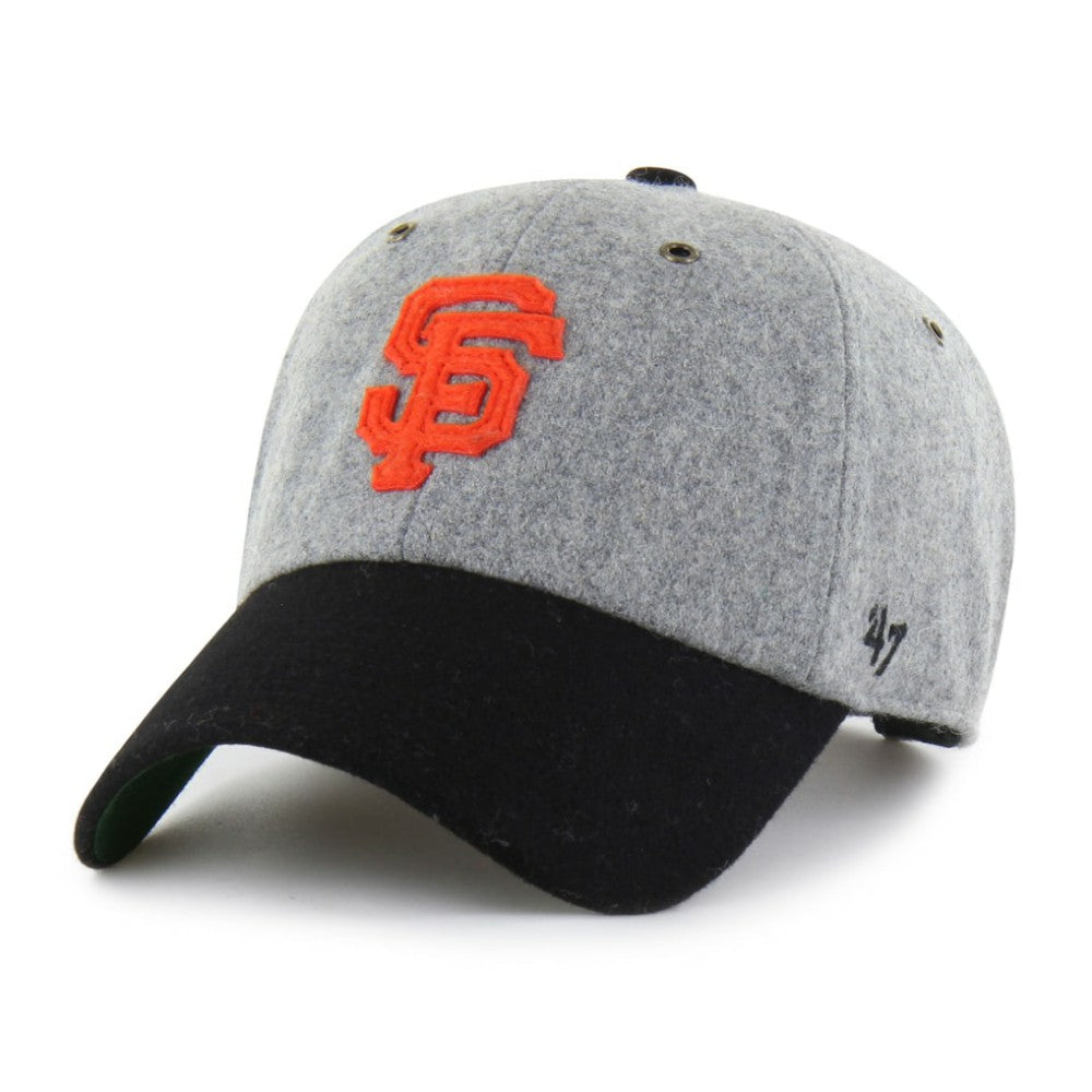 San Francisco Giants '47 Golden Age Wool Clean Up Adjustable Hat - Gray/Black Hats