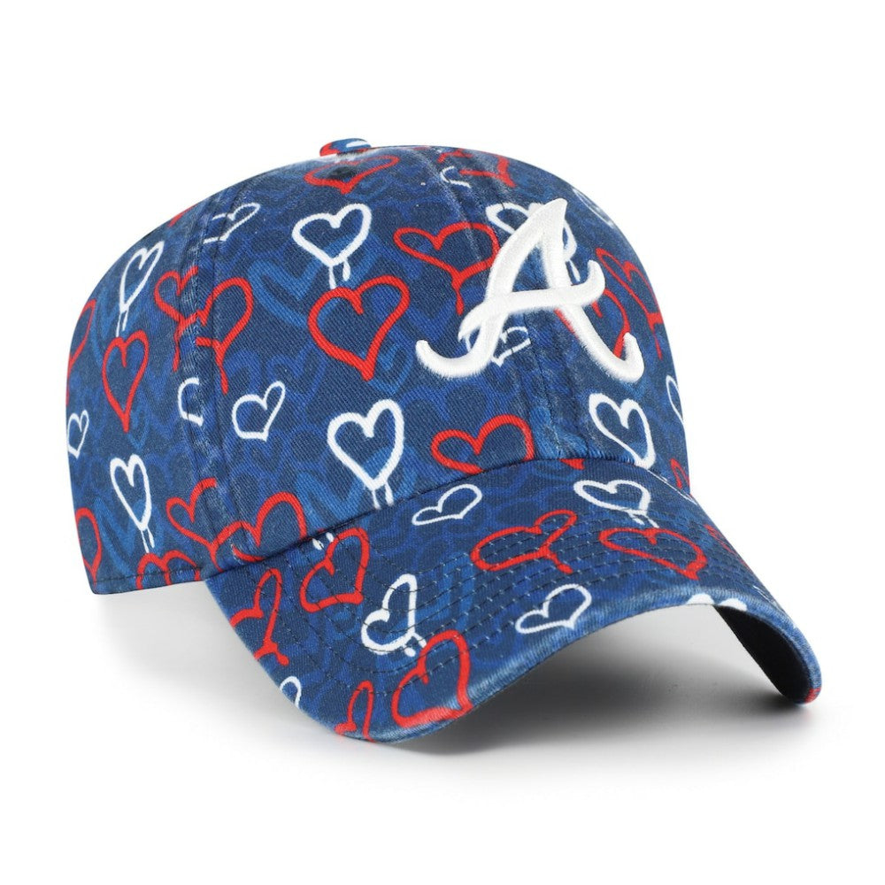 Atlanta Braves '47 Girls Youth Mural Clean Up Adjustable Hat - Navy Hats
