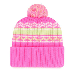 Detroit Tigers '47 Youth Polar Vortex Cuffed Knit Hat with Pom - Pink Hats