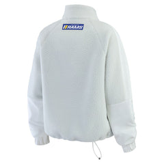 Los Angeles Rams WEAR by Erin Andrews Women's Polar Fleece Half-Zip Jacket - White Jackets