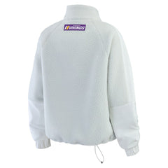 Minnesota Vikings WEAR by Erin Andrews Women's Polar Fleece Half-Zip Jacket - White Jackets