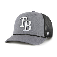 Tampa Bay Rays '47 Carbon Rope Trucker Adjustable Hat - Charcoal Hats