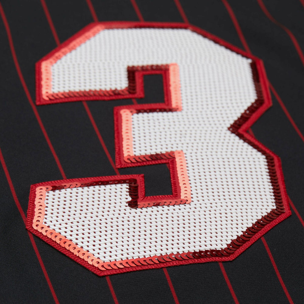 Dwyane Wade Miami Heat x DANNIJO Women's Cropped Football Fashion Jersey Black - Mitchell & Ness