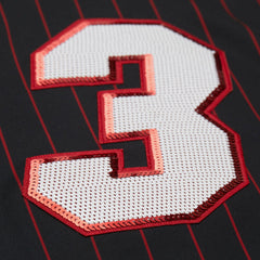 Dwyane Wade Miami Heat x DANNIJO Women's Cropped Football Fashion Jersey Black - Mitchell & Ness