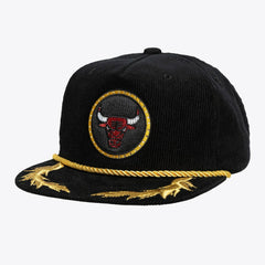 Chicago Bulls x DANNIJO Women's Deadstock Cord Snapback Hat Black - Mitchell & Ness