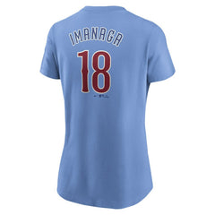 Shōta Imanaga Chicago Cubs Nike Women's Cooperstown Collection Fuse Name & Number T-Shirt - Light Blue T-shirts