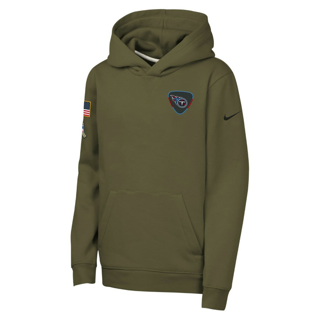 Tennessee Titans Youth 2025 Salute to Service Club Fleece Hoodie - Olive Hoodies