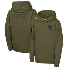 Arizona Cardinals Youth 2025 Salute to Service Club Fleece Hoodie - Olive Hoodies