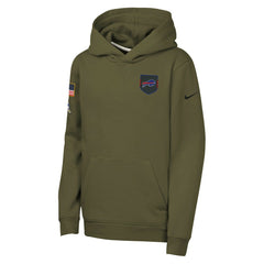 Buffalo Bills Youth 2025 Salute to Service Club Fleece Hoodie - Olive Hoodies