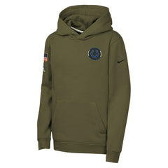 Indianapolis Colts Youth 2025 Salute to Service Club Fleece Hoodie - Olive Hoodies