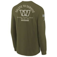Washington Commanders Youth 2025 Salute to Service Sideline Long Sleeve T-Shirt - Olive T-shirts