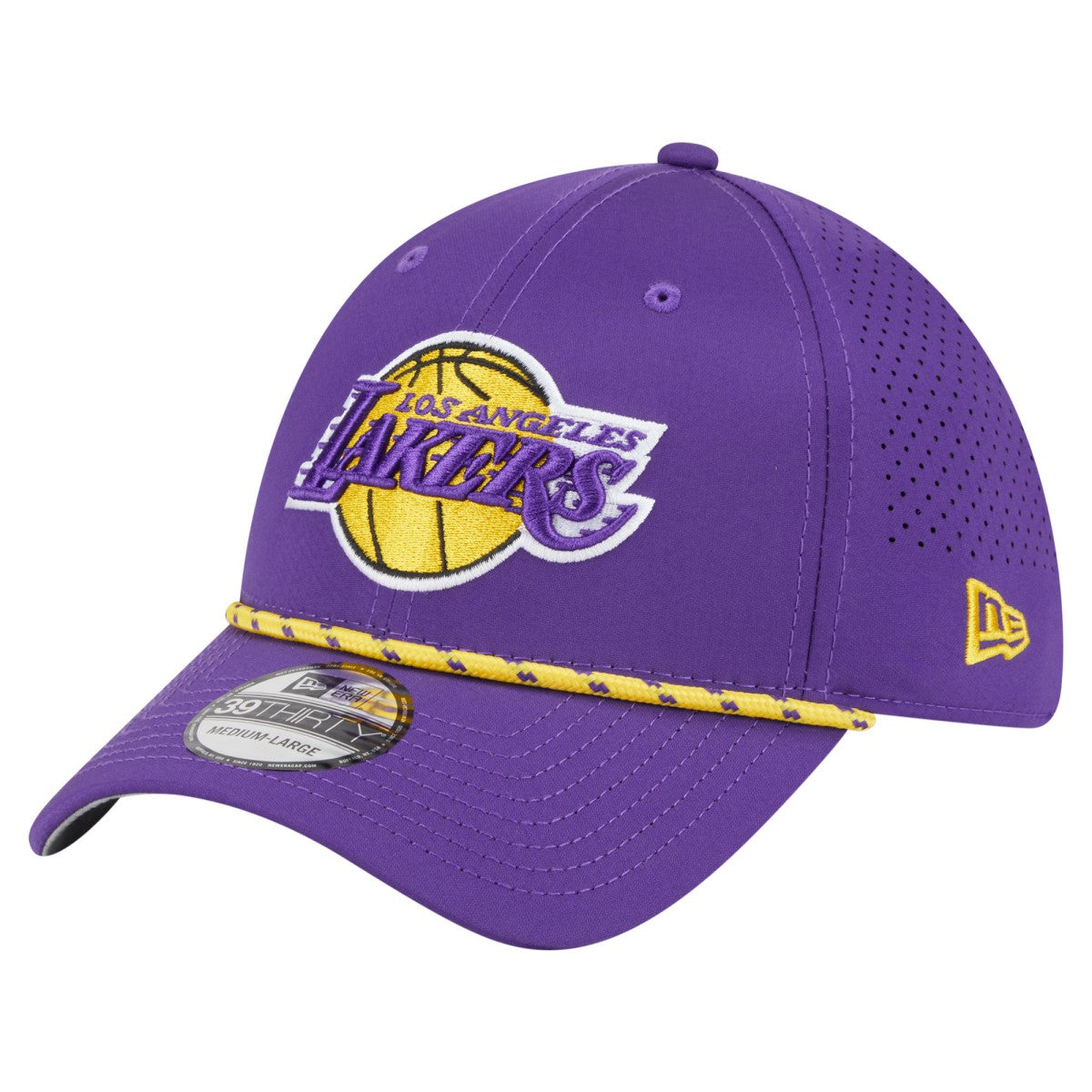 Los Angeles Lakers Featherweight Poly Rope Flex 39Thirty Hat Purple - New Era