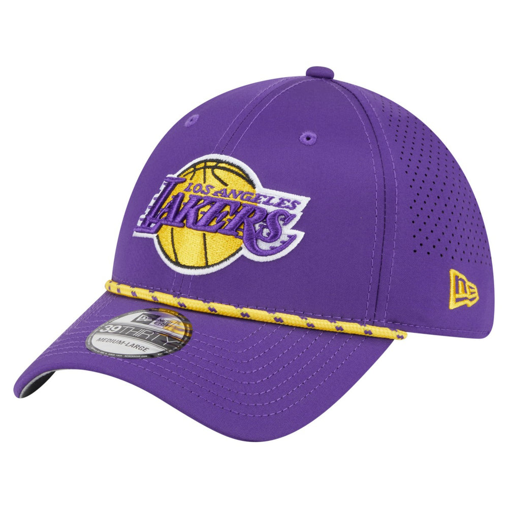 Los Angeles Lakers Featherweight Poly Rope Flex 39Thirty Hat Purple - New Era