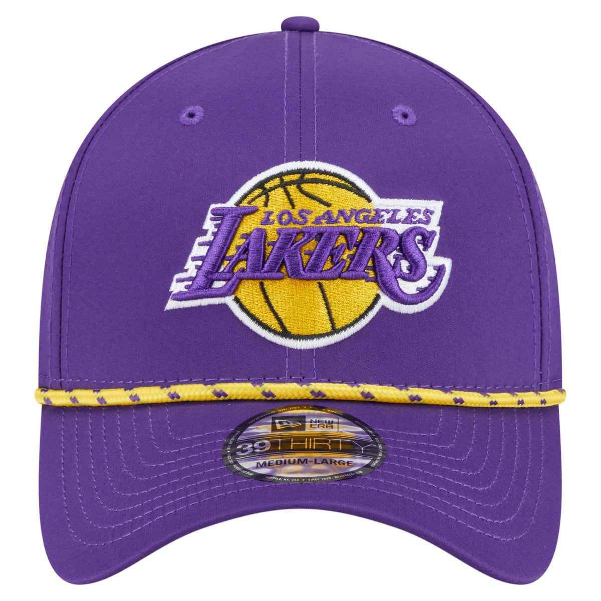 Los Angeles Lakers Featherweight Poly Rope Flex 39Thirty Hat Purple - New Era