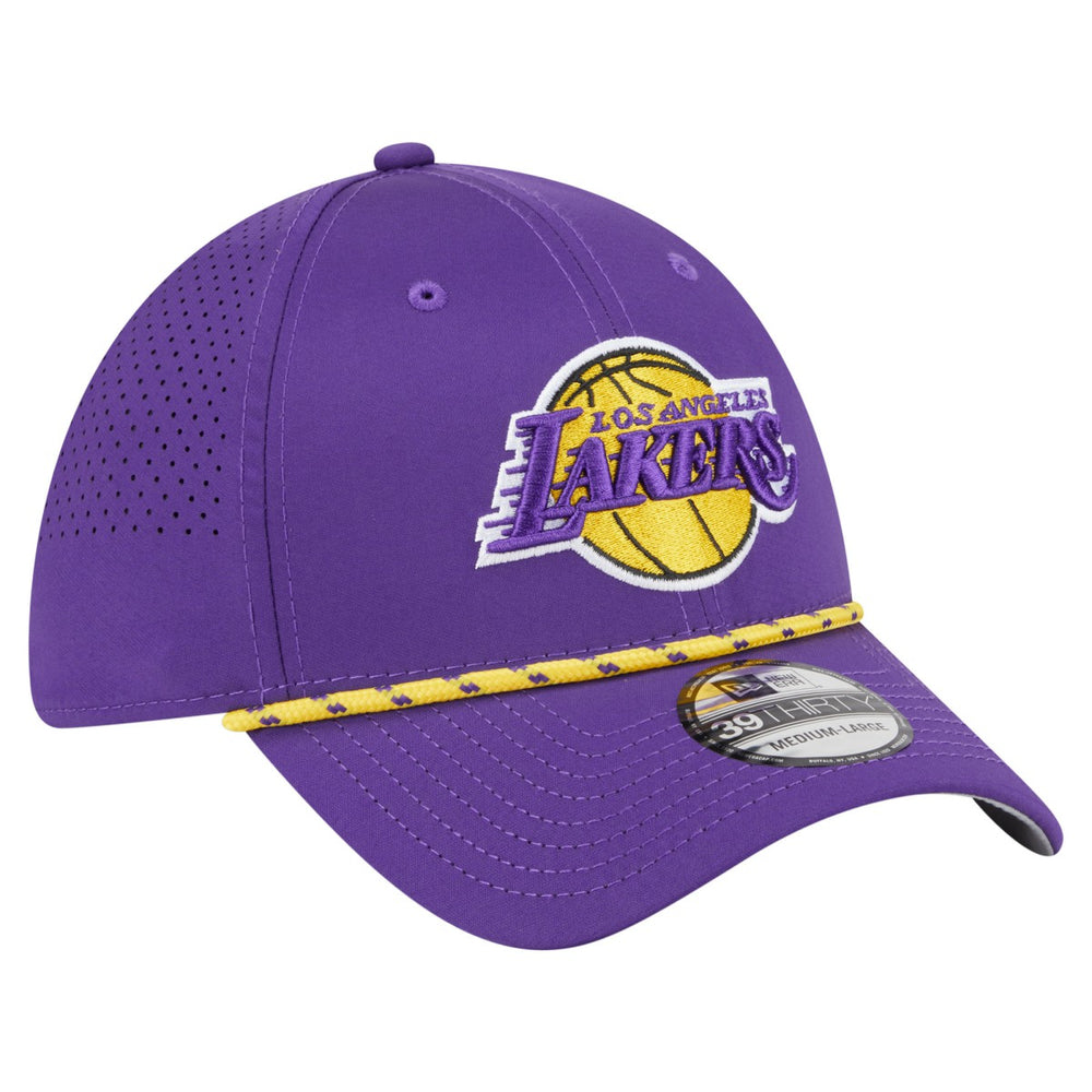 Los Angeles Lakers Featherweight Poly Rope Flex 39Thirty Hat Purple - New Era