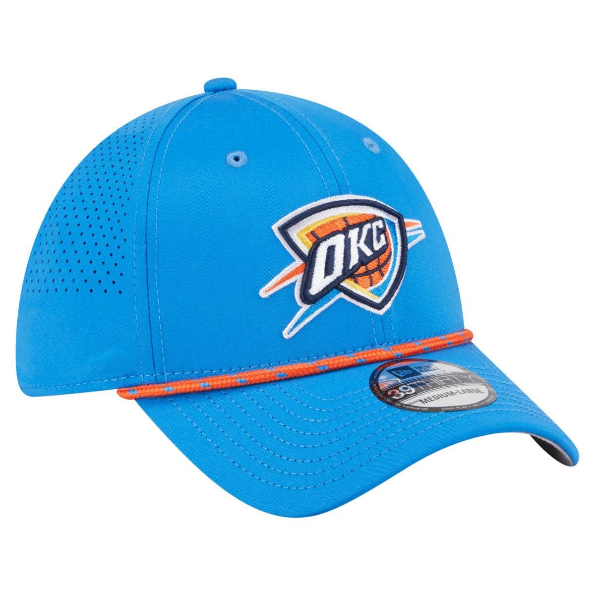 Oklahoma City Thunder Featherweight Poly Rope Flex 39Thirty Hat Blue - New Era