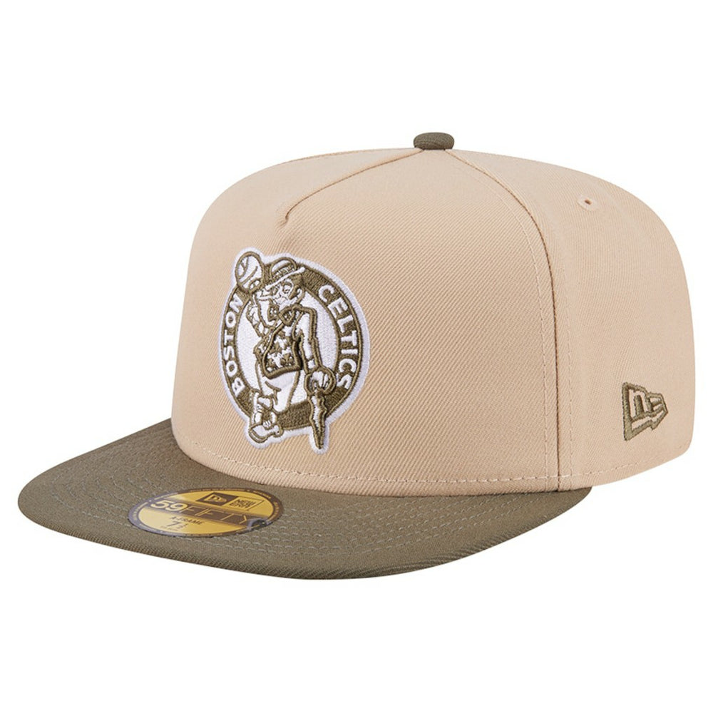 Boston Celtics Color Pack Two-Tone 59FIFTY A-Frame Fitted Hat Tan - New Era