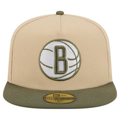 Brooklyn Nets Color Pack Two-Tone 59FIFTY A-Frame Fitted Hat Tan - New Era