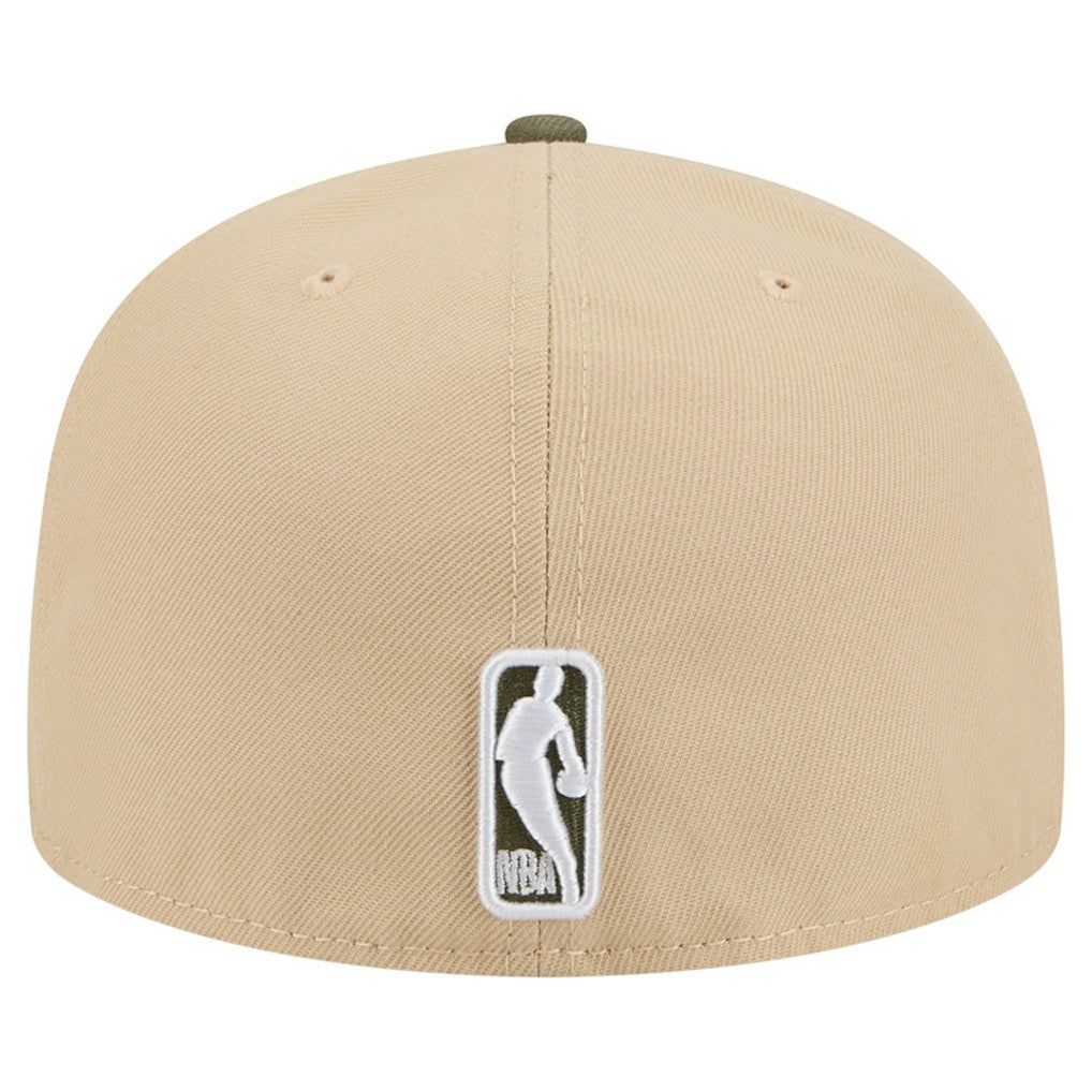 Brooklyn Nets Color Pack Two-Tone 59FIFTY A-Frame Fitted Hat Tan - New Era
