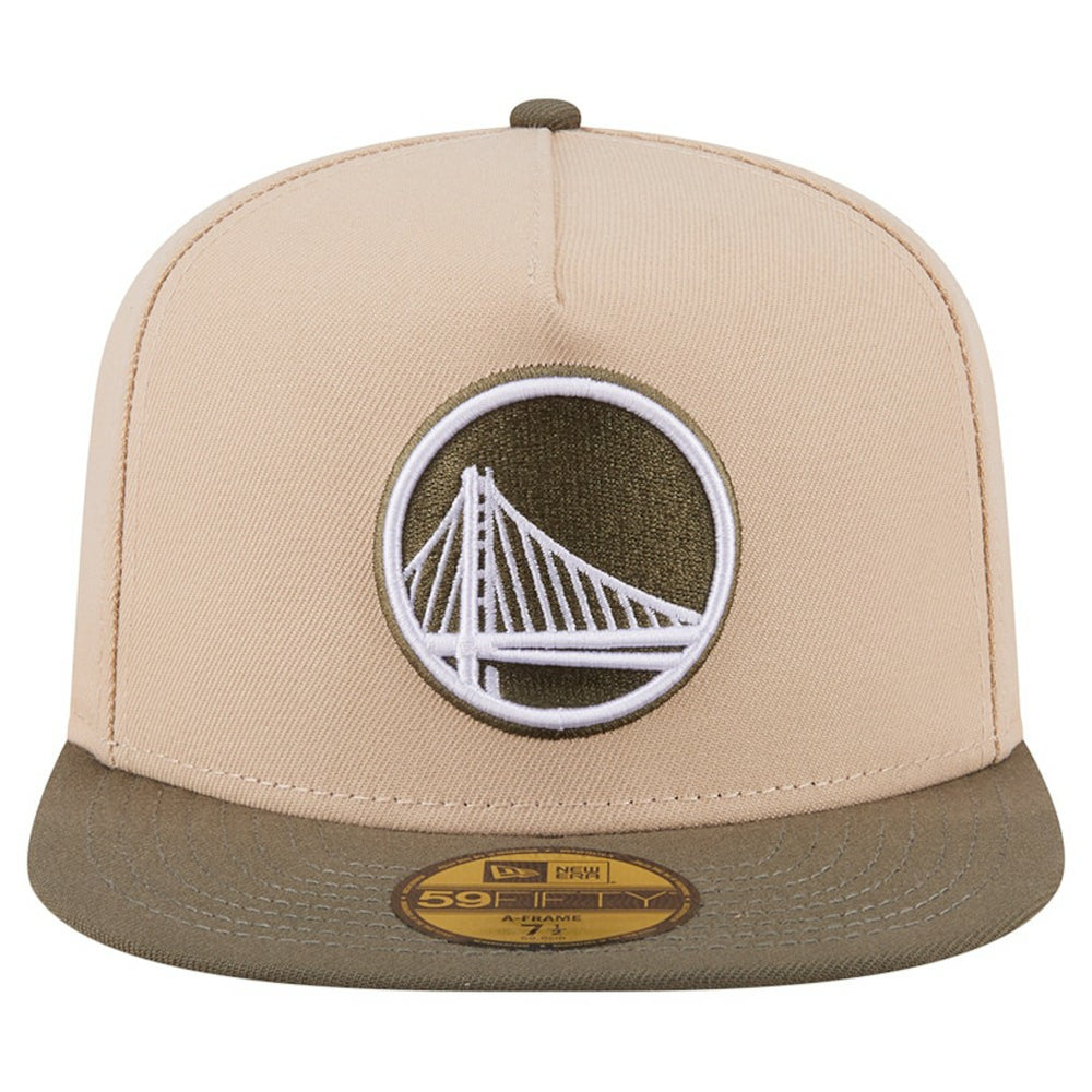 Golden State Warriors Color Pack Two-Tone 59FIFTY A-Frame Fitted Hat Tan - New Era