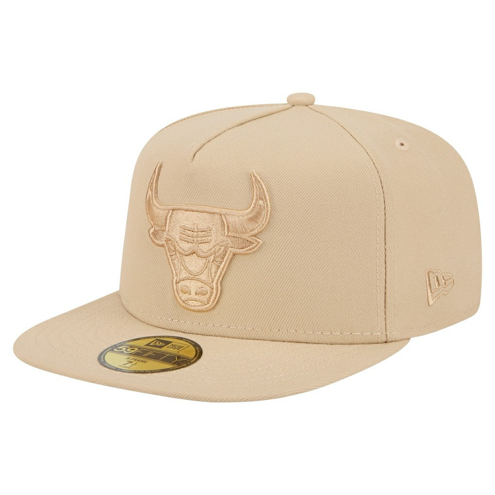 Chicago Bulls Color Pack A-Frame 59FIFTY Fitted Hat Khaki - New Era