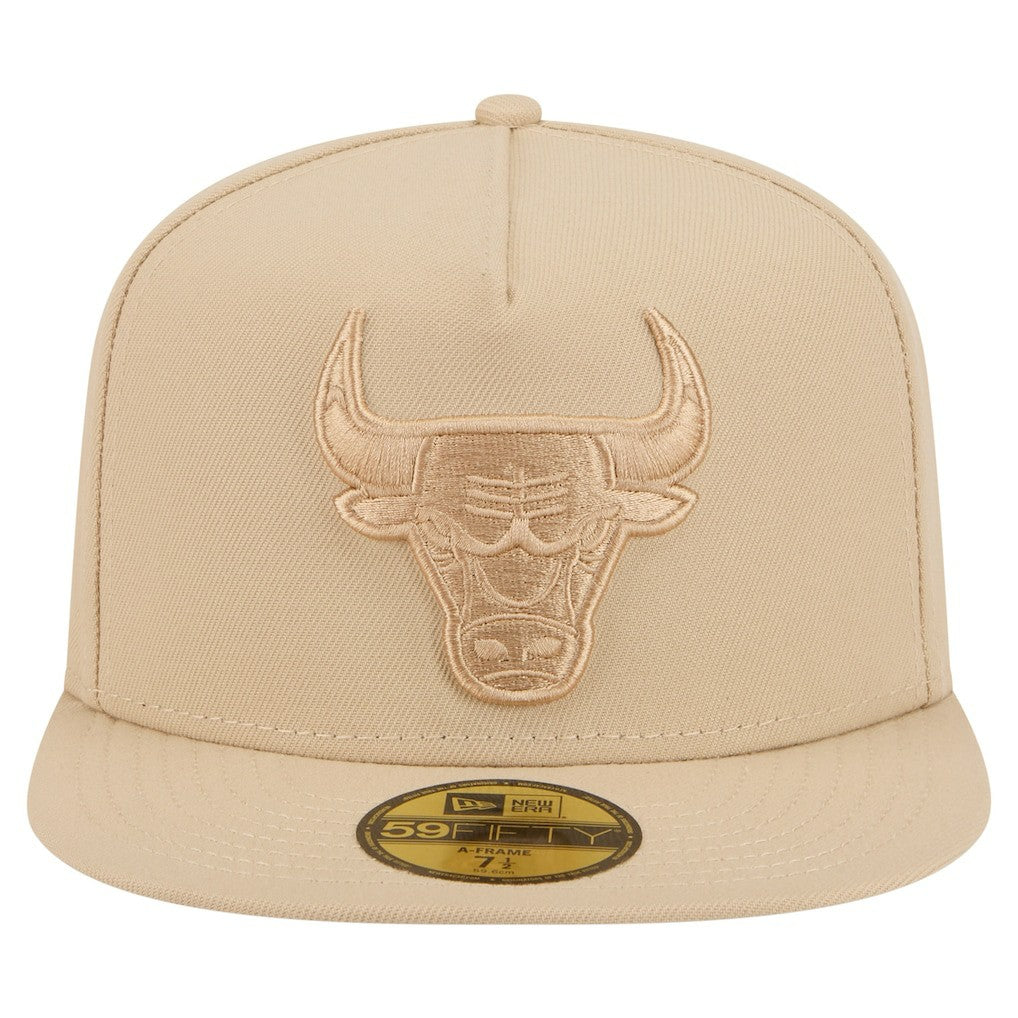 Chicago Bulls Color Pack A-Frame 59FIFTY Fitted Hat Khaki - New Era