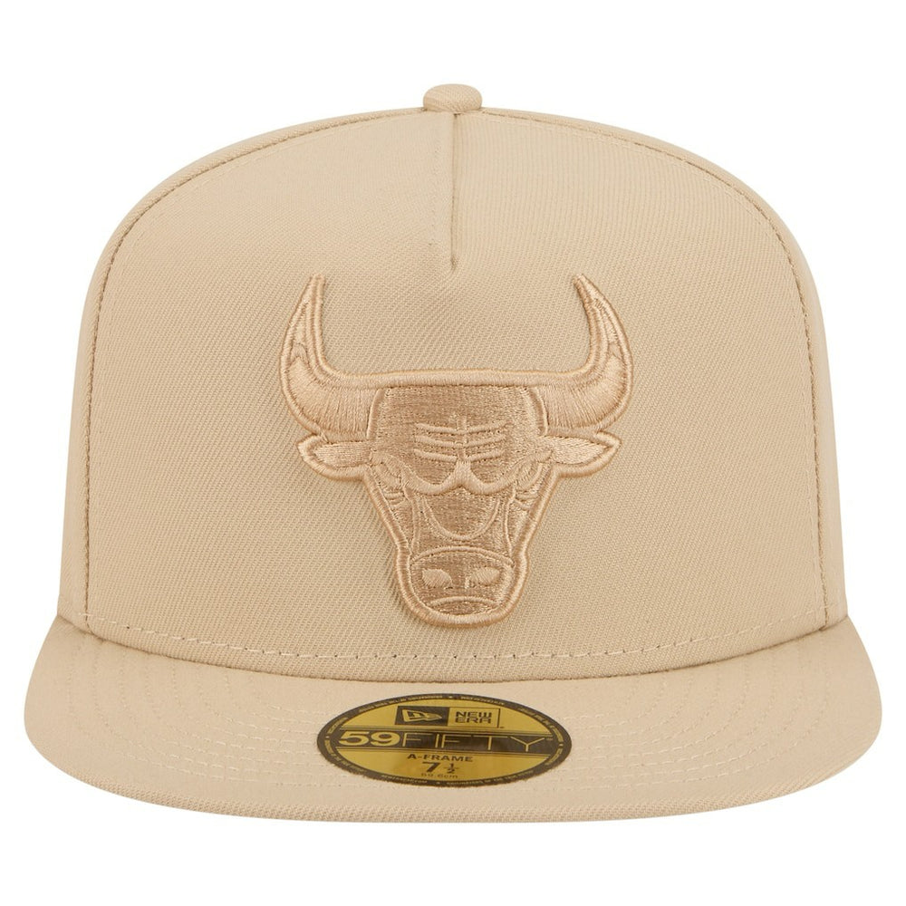 Chicago Bulls Color Pack A-Frame 59FIFTY Fitted Hat Khaki - New Era