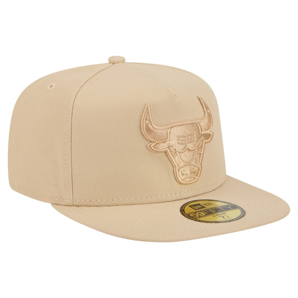 Chicago Bulls Color Pack A-Frame 59FIFTY Fitted Hat Khaki - New Era