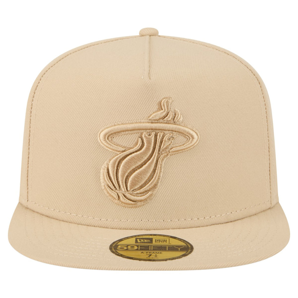 Miami Heat Color Pack A-Frame 59FIFTY Fitted Hat Khaki - New Era