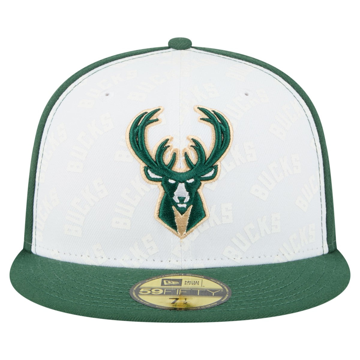 Milwaukee Bucks Repeat 59Fifty Fitted Hat White/Hunter Green - New Era
