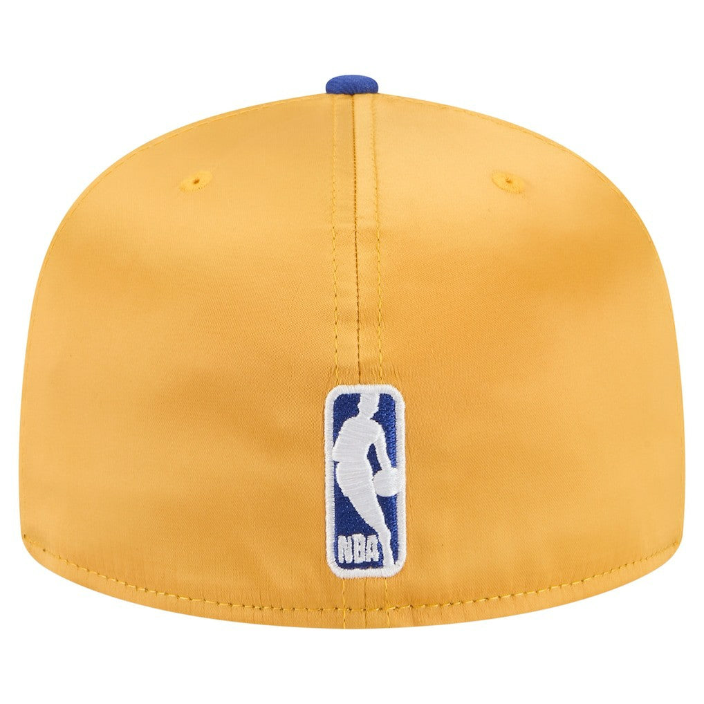 Golden State Warriors Satin Two-Tone 59FIFTY Fitted Hat Gold/Royal - New Era