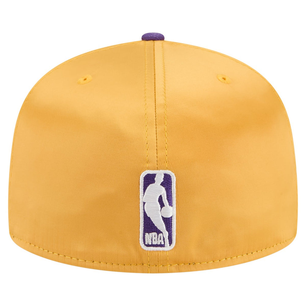 Los Angeles Lakers Satin Two-Tone 59FIFTY Fitted Hat Gold/Purple - New Era
