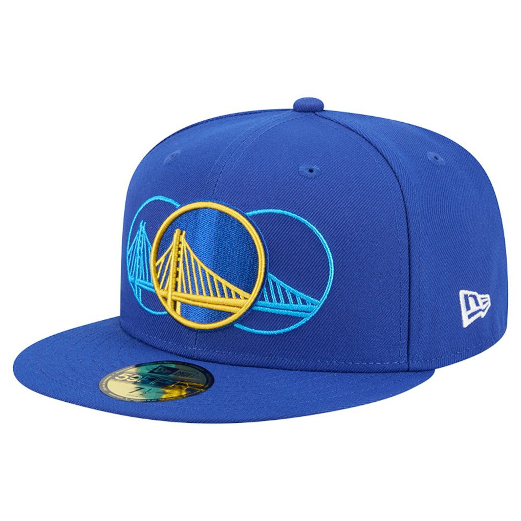 Golden State Warriors Tri-Hit 59Fifty Fitted Hat Royal - New Era