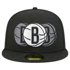 Brooklyn Nets Tri-Hit 59Fifty Fitted Hat Black - New Era