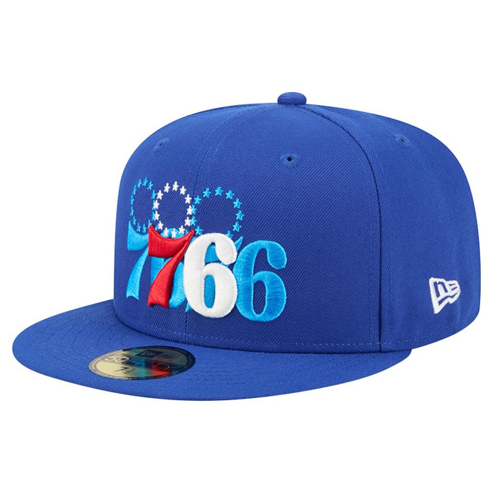 Philadelphia 76ers Tri-Hit 59Fifty Fitted Hat Royal - New Era