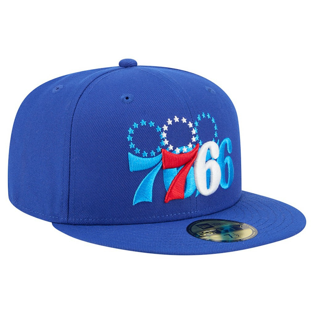Philadelphia 76ers Tri-Hit 59Fifty Fitted Hat Royal - New Era