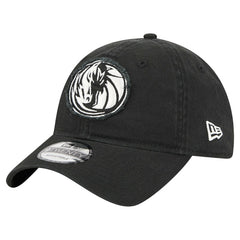 Dallas Mavericks Stamp Fabric Applique 9TWENTY Adjustable Hat Black - New Era