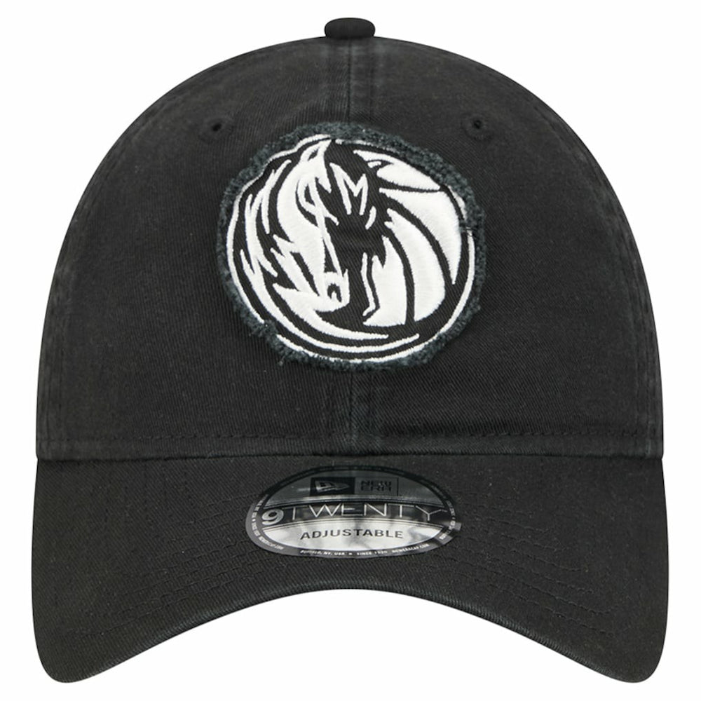 Dallas Mavericks Stamp Fabric Applique 9TWENTY Adjustable Hat Black - New Era