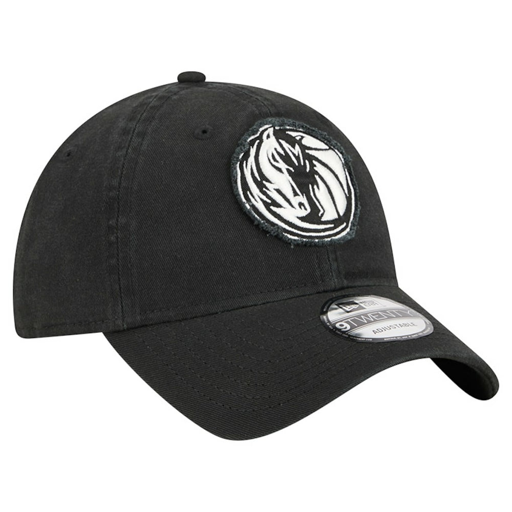 Dallas Mavericks Stamp Fabric Applique 9TWENTY Adjustable Hat Black - New Era