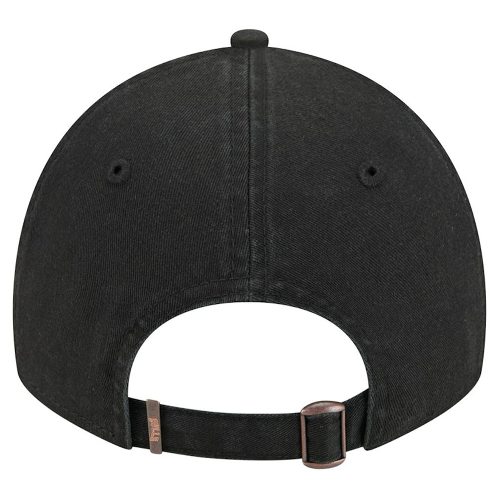 Chicago Bulls Stamp Fabric Applique 9TWENTY Adjustable Hat Black - New Era