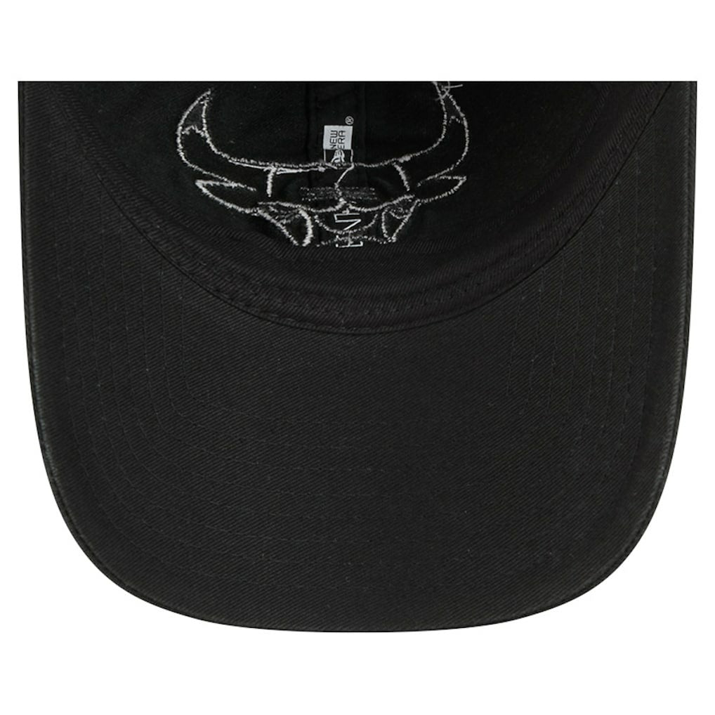 Chicago Bulls Stamp Fabric Applique 9TWENTY Adjustable Hat Black - New Era