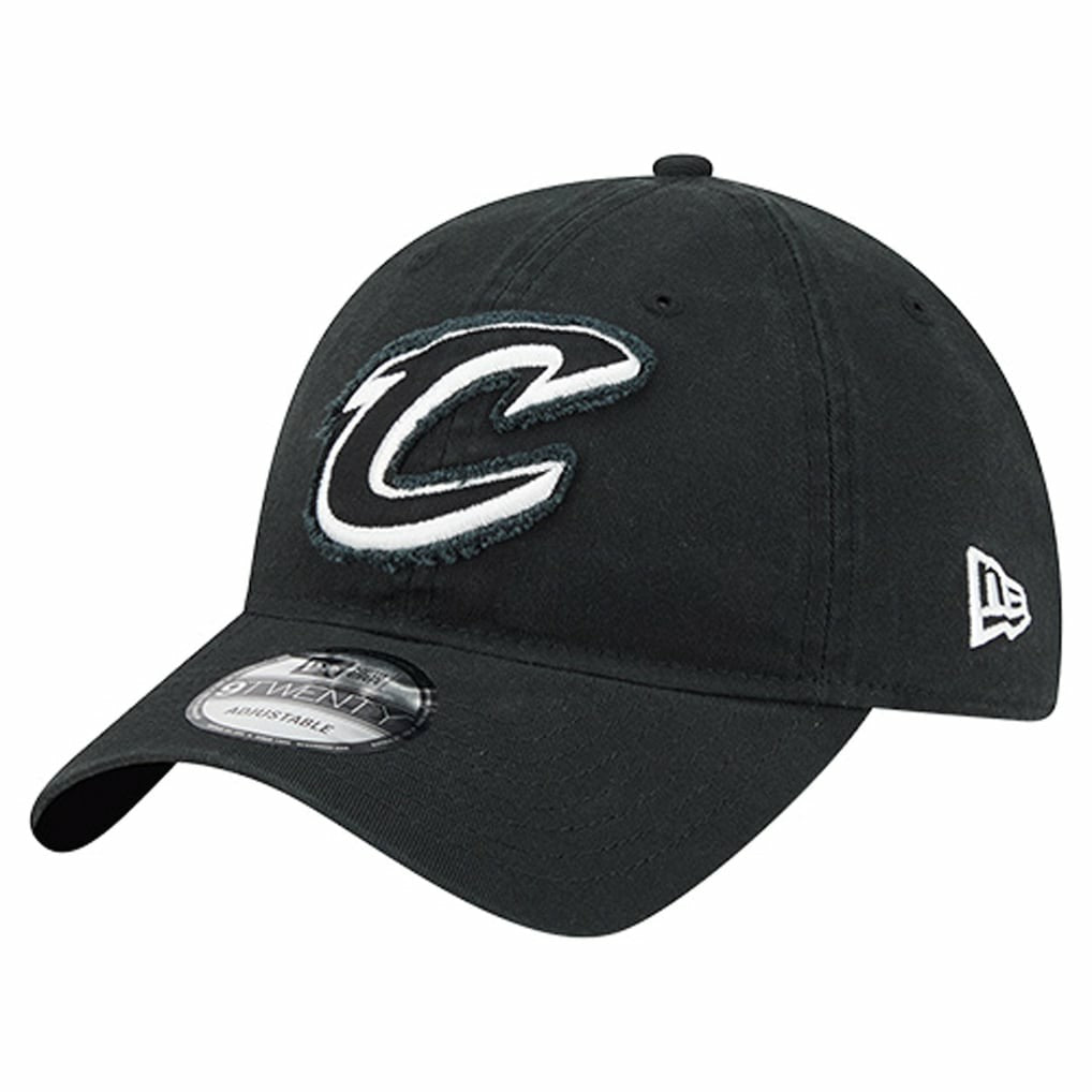 Cleveland Cavaliers Stamp Fabric Applique 9TWENTY Adjustable Hat Black - New Era