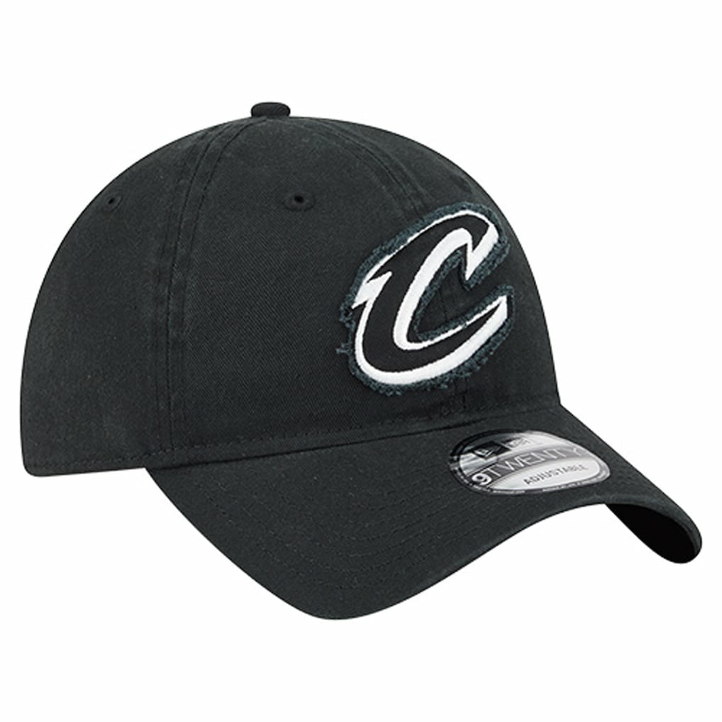 Cleveland Cavaliers Stamp Fabric Applique 9TWENTY Adjustable Hat Black - New Era