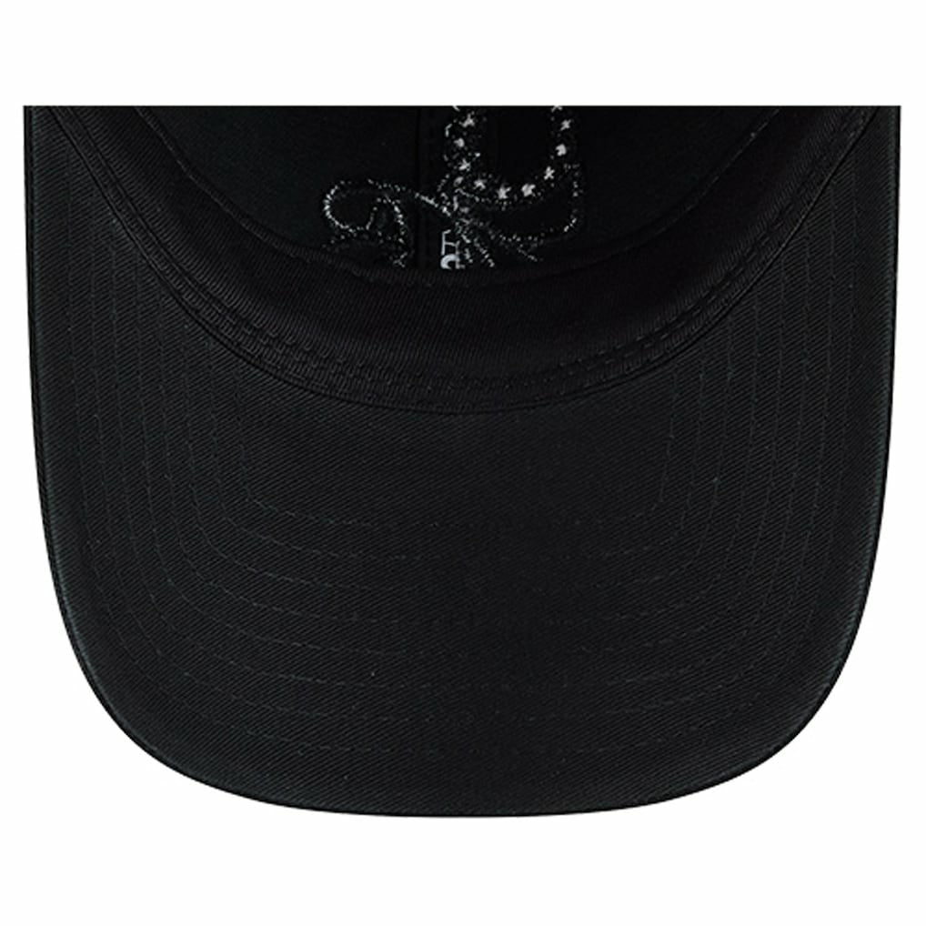 Philadelphia 76ers Stamp Fabric Applique 9TWENTY Adjustable Hat Black - New Era